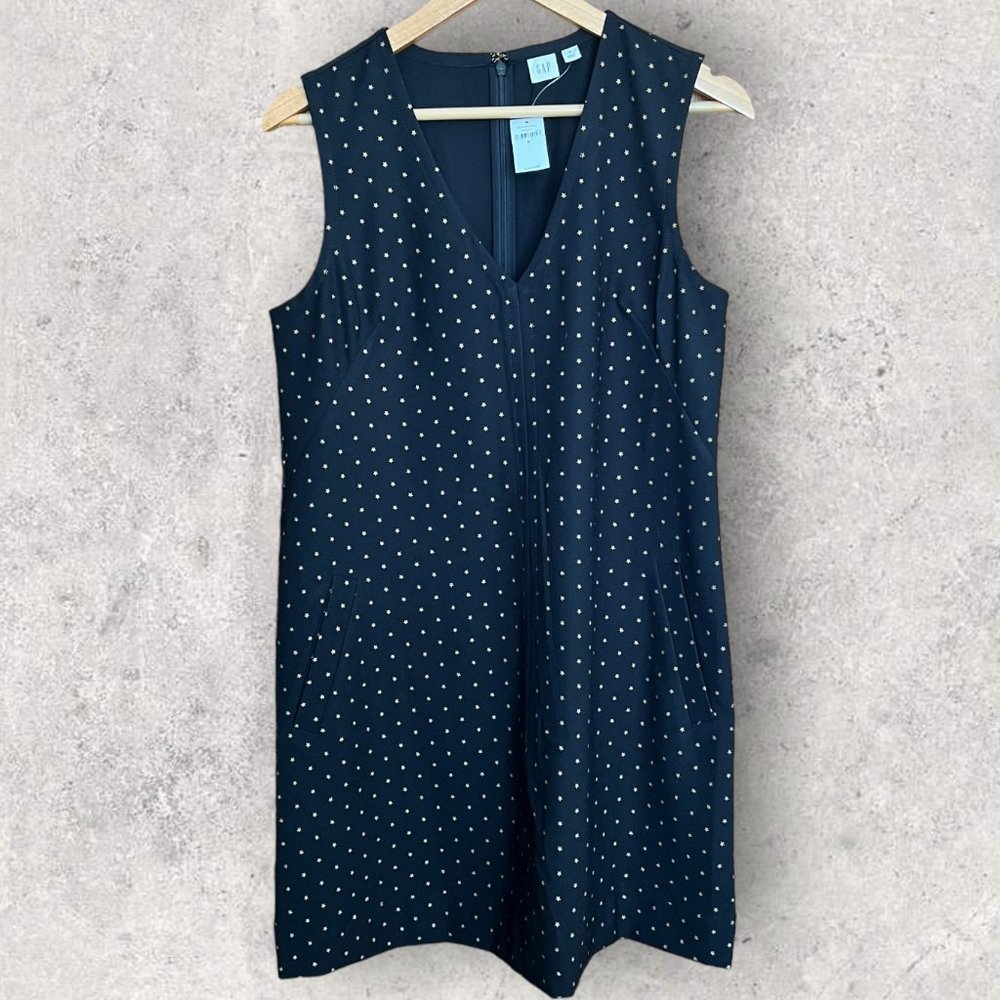 Black and Gold Gap Sheath Dress